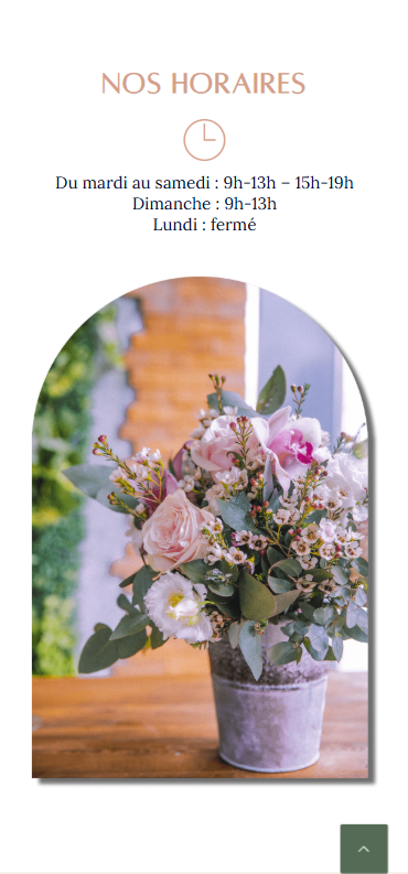 capture d'écran du site fictif Capucine&Mimosa