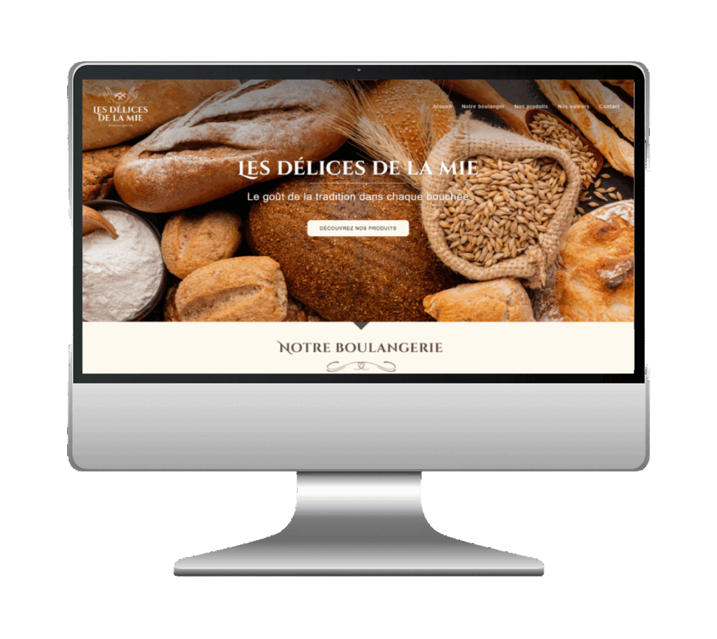 Site fictif Aux délices de la mie
