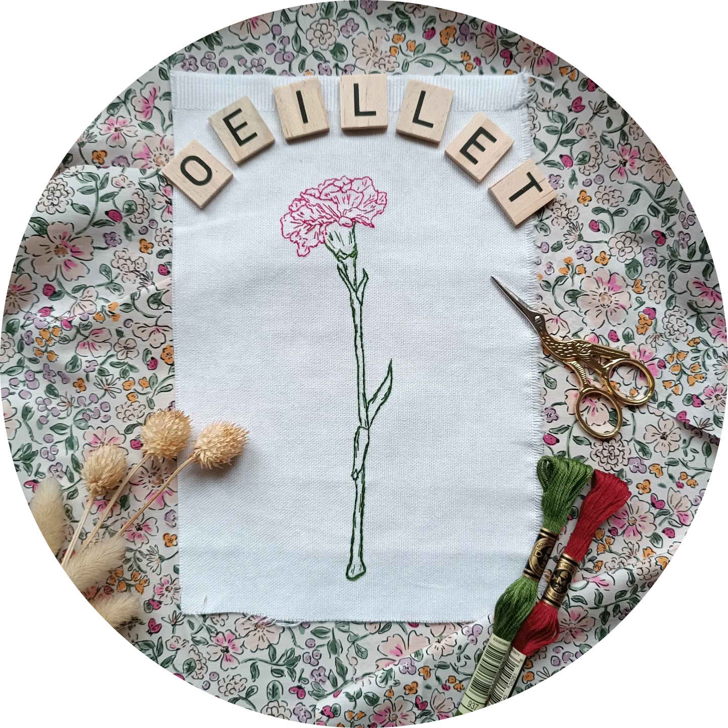 broderie Ophélie Pixel Mimosa